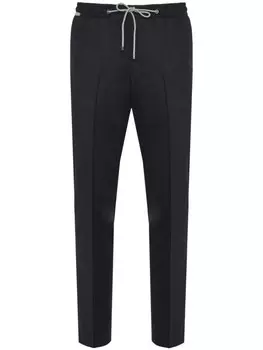 Corneliani брюки прямого кроя со стрелками, синий