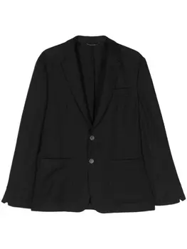 Corneliani фактурный однобортный пиджак, черный