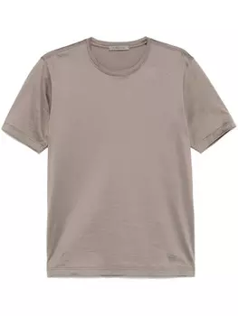 Corneliani футболка с вышитым логотипом, серый