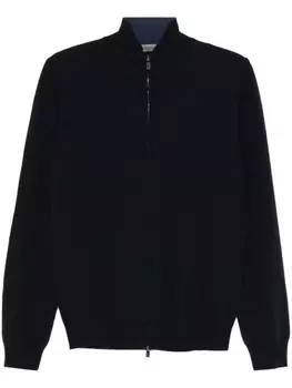 Corneliani кардиган с высоким воротником, синий