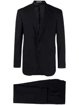 Corneliani костюм из вирджинской шерсти с однобортным пиджаком, синий