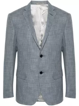 Corneliani однобортный пиджак в клетку, синий