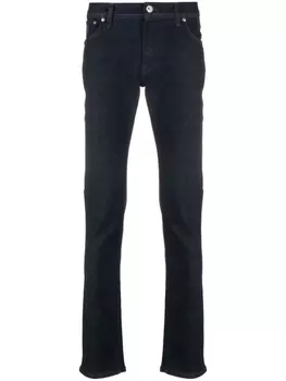 Corneliani прямые джинсы с логотипом, синий