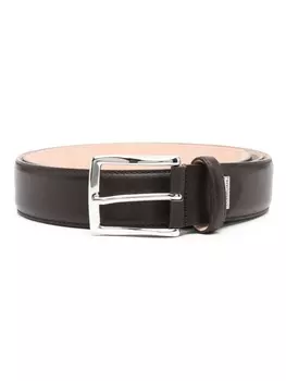 Corneliani ремень с пряжкой-логотипом, коричневый