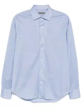 Corneliani рубашка из ткани пике, синий