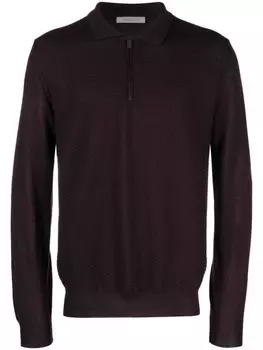 Corneliani рубашка поло из вирджинской шерсти, красный
