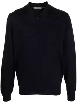 Corneliani рубашка поло из вирджинской шерсти, синий