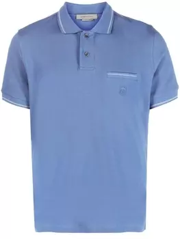 Corneliani рубашка поло с короткими рукавами, синий