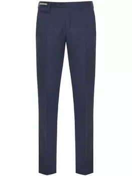 Corneliani шерстяные брюки со складками, синий