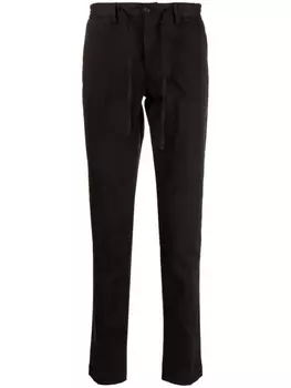 Corneliani зауженные брюки с кулиской, коричневый