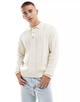 Cotton On – кремовый трикотажный топ в стиле регби