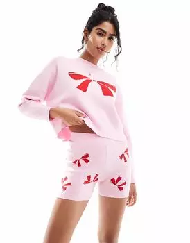 Cotton On, новинка, трикотажные шорты в клетчатом банте