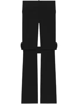 Courrges брюки bootcut, черный