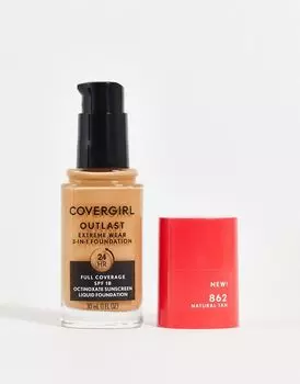 COVERGIRL Outlast Extreme Wear 3-в-1 Жидкая тональная основа с полным покрытием SPF 18, Golden Natural