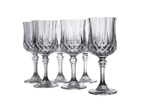 CreaTable, 23222, Longchamp Eclat Прозрачный бокал для красного вина, 6 предметов, стекло