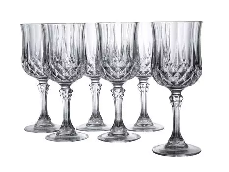 CreaTable, 23224, Longchamp Eclat Прозрачный бокал для белого вина, 6 предметов, стекло