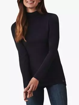 Crew Clothing Топ с воротником-поло Second Skin, темно-синий