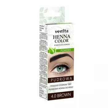 Цветная хна для бровей, хна для бровей 40 коричневая 4 г Venita