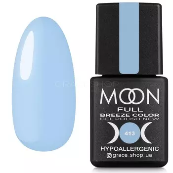 Цветной гибридный лак Moon Full Breeze № 413, 8 мл