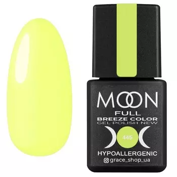 Цветной гибридный лак Moon Full Breeze № 445, 8 мл