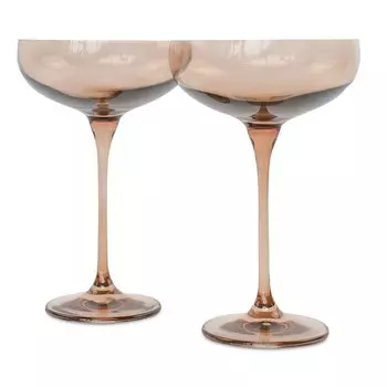 Цветные бокалы-купе Estelle для шампанского, набор из 2 шт Estelle Colored Glass, оранжевый