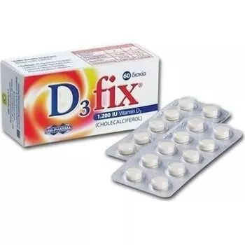 D3 Fix 1200 МЕ Пищевая добавка Витамин D3 60 таблеток Uni-Pharma