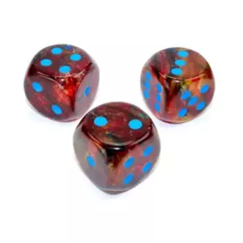d6 30 мм основной с синим, Dice - Nebula (Chessex)