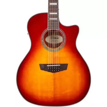 D'Angelico Premier Series Fulton Cutaway Grand Auditorium 12-струнная акусто-электрическая гитара Iced Tea Burst