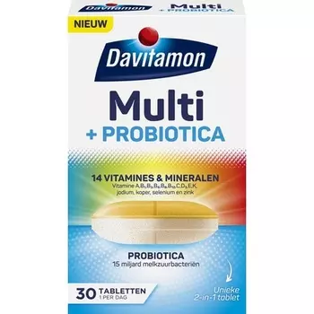 Davitamon Multi + Probiotics - Полноценный мультивитамин с пробиотиками - 30 таблеток