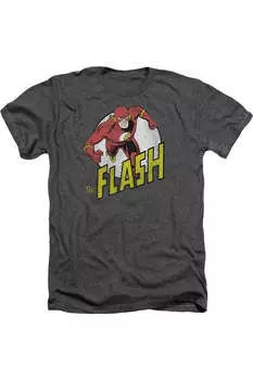 DC Comics Flash Run Flash Run футболка для взрослых Heather Gildan, цвет charcoal