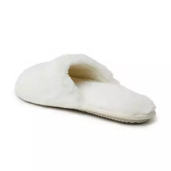 Dearfoams "I Do" Женские свадебные шлепанцы из искусственного меха Dearfoams