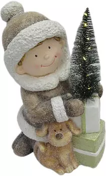 Декоративная фигура X-Mas, 24,2x37x19,8 см, коричневый/зеленый
