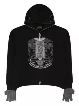 Декорированное худи Royce на молнии BIRTH OF ROYAL CHILD, черный