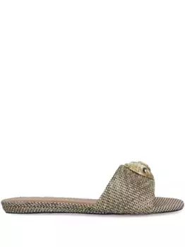Декорированные шлепанцы Kurt Geiger London, нейтральный