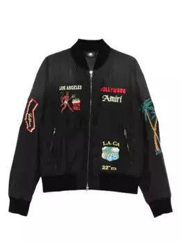 Декорированный бомбер AMIRI, черный