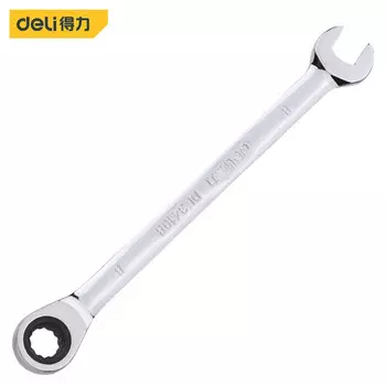 Deli DL34124 зеркальный трещотка, быстрый гаечный ключ двойного назначения, ключ для цветения сливы, аппаратный инструмент для ремонта автомобилей, 24 мм