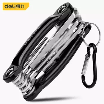 Deli, набор из 8 складных шестигранных ключей с плоской головкой, шестигранная отвертка DL230608