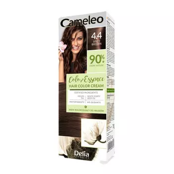 Delia Cosmetics, Cameleo Color Essence, краска для волос в тюбике, оттенок 4.4 Spicy Brown, 75 г