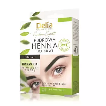 Delia Порошковая хна для бровей Eyebrow Expert 1.0 Черная 4г