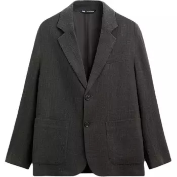 Деловой костюм мужской черный Zara, черный