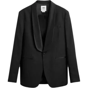 Деловой костюм мужской черный Zara, черный
