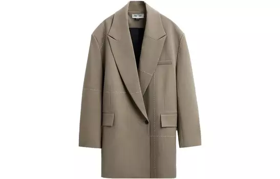 Деловой костюм женский коричневый Zara