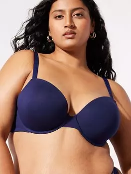 Деми бюстгальтер Savage X Fenty Cotton Essentials Padded, цвет Dark & Stormy Blue