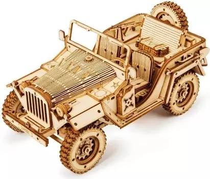 Деревянный 3D-пазл ROBOTIME — Военный джип
