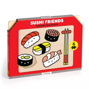 Деревянный пазл Mudpuppy First 3D Sushi 6 деталей 1+
