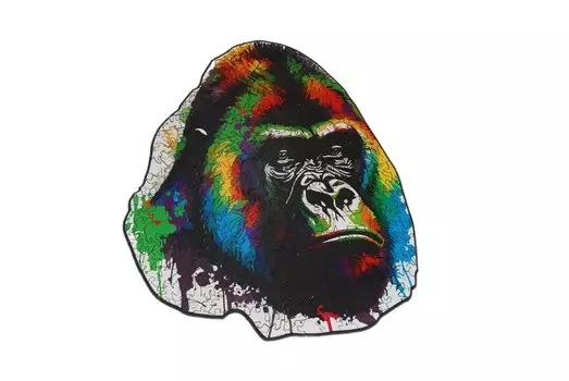Деревянный пазл Premium Eco Gorilla Jigsaw 280 деталей. Размер А3 Drewyan