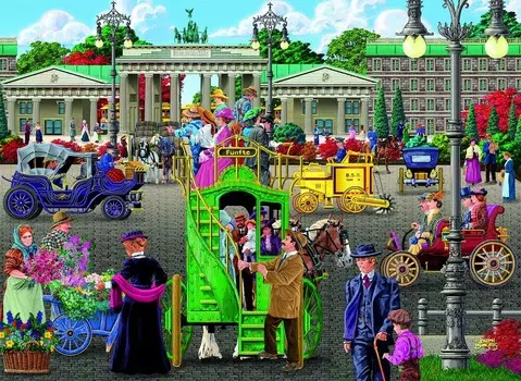 Деревянный пазл с фигурками - Парижская площадь в Берлине, 505 деталей Wooden.City