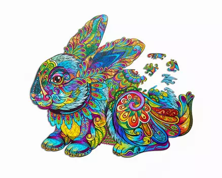 Деревянный пазл Сказочный кролик Brushme
