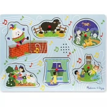 Деревянный звуковой пазл Melissa&Doug Английские детские песни