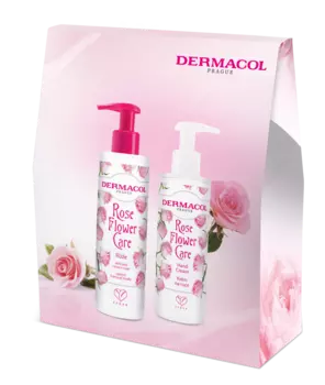 Dermacol Rose Flower набор: крем-мыло для рук с розой, 250 мл + крем для рук с розой, 150 мл